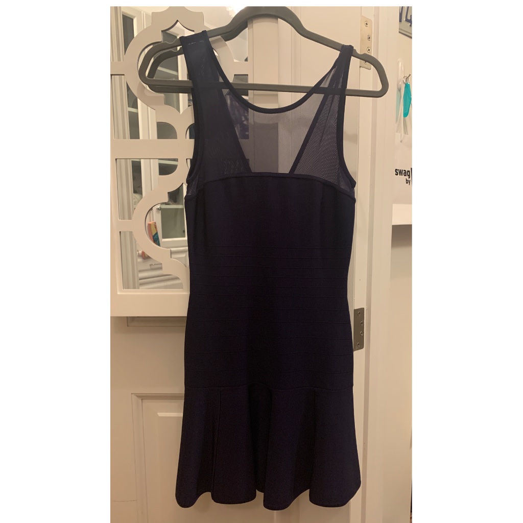 Marciano Navy Blue Bandage Dress